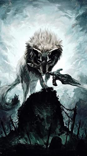 Puzzle für Erwachsene, 1000 Teile, Wolf, Schneewolf, Wandkunst, Poster, Lernspielzeug, intellektuelles Spiel, Geschenk, 38 x 52 cm von LQKADBCXT