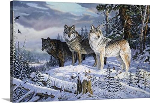 Puzzle für Erwachsene, 1000 Teile, Wolf, Schneewolf, Wandkunst, Poster, Lernspielzeug, intellektuelles Spiel, Geschenk, 50 x 70 cm von LQKADBCXT