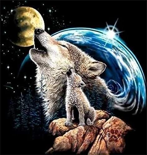 Puzzle für Erwachsene, 1000 Teile, Wolf, Schneewolf, Wandkunst, Poster, Lernspielzeug, intellektuelles Spiel, Geschenk, 50 x 70 cm von LQKADBCXT