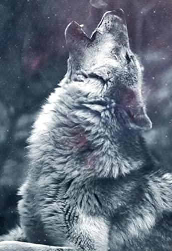 Puzzle für Erwachsene, 1000 Teile, Wolf, Schneewolf, Wandkunst, Poster, Lernspielzeug, intellektuelles Spiel, Geschenk, 50 x 70 cm von LQKADBCXT