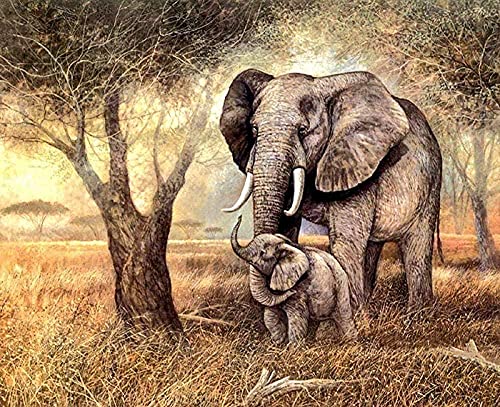 Puzzle für Erwachsene, 2000 Teile, Waldelefant, Garn, Kinder, 70 x 100 cm von LQKADBCXT