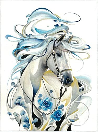 Puzzle für Erwachsene 1000 Teile Pferd Künstler Heimdekoration Lernspielzeug Intellektuelles Spiel Geschenk 50x70cm von LQKADBCXT