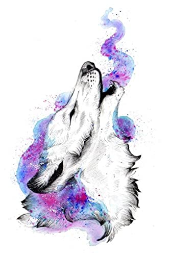 Puzzle für Erwachsene 1000 Teile Sternenwolf Schneewolf Wohnzimmer Haus Wanddekoration Lernspielzeug Intellektuelles Spiel Geschenk 26x38cm von LQKADBCXT