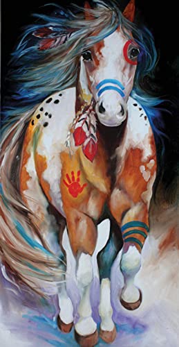 Puzzle für Erwachsene 1000 Teile Tierpferd Wohnzimmer Haus Wanddekoration Lernspielzeug Intellektuelles Spiel Geschenk 38x52cm von LQKADBCXT