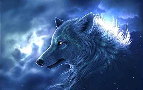 Wolf und dunkle Wolken Musterpuzzle, Erwachsenenpuzzle, Papierpuzzle, 1000-teiliges Puzzle für Erwachsene, 38 x 52 cm Wolf und dunkle Wolken Musterpuzzle, Erwachsenenpuzzle, Papierpuzzle, 1000-teiliges Puzzle für Erwachsene, 38 x 52 cm von LQKADBCXT