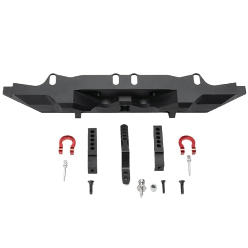 LQNXAVUD Black Metall vorderen Stoßfänger mit Lichtern Schlepptau -Upgrade Teile kompatibel mit 1 10 -Skala TRX 4 RC Crawler Car(Rear) von LQNXAVUD