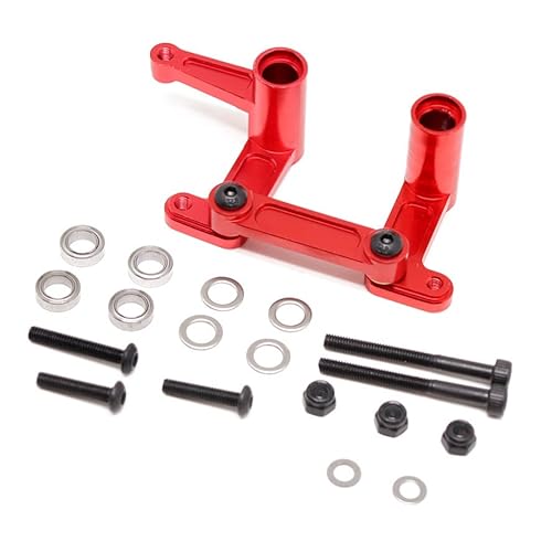 LQNXAVUD Lenk -Upgrade -Teile kompatibel mit 1 10 Skala 2WD VXL Drag Vehicles Metallwiderstandsverbindung und Bellcranks Set(RED) von LQNXAVUD