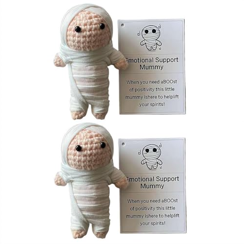 LQQDREX Emotionale Unterstützung Mama, lustige positive Mama-Puppe, Häkelpuppe, niedlich, Wolle, lustig, gestrickt, positive Mama-mein D-oll Geschenke für Mutter, Vater, Freund, Häkelpuppe für von LQQDREX