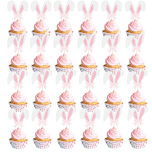 24 Stück Hasenohren Tortendeko Ostern,Muffin Deko Ostern,Hasenohren Tortendeko Geburtstag Muffin Deko Geburtstag für Party Deko,Kinder Geburtstagsfeier 24 Stück Hasenohren Tortendeko Ostern,Muffin Deko Ostern,Hasenohren Tortendeko Geburtstag Muffin Deko Geburtstag für Party Deko,Kinder Geburtstagsfeier von LQTSLFM