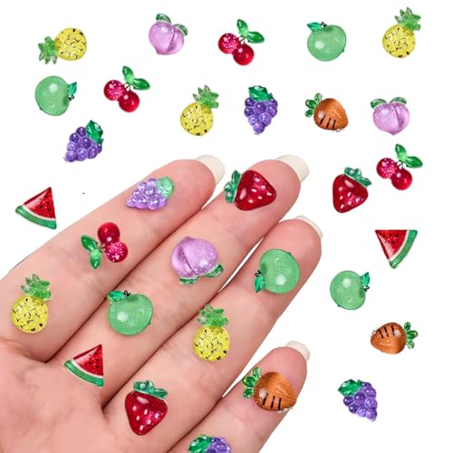 LQTSLFM 100 Stück Mini Früchte Mix, Tiny Resin Niedlich Mini Obst Harz Figuren, Interessant Kleine Früchte Deko Figuren für DIY Kunsthandwerk, Puppenhaus Garten, Miniatur Landschafts Dekoration LQTSLFM 100 Stück Mini Früchte Mix, Tiny Resin Niedlich Mini Obst Harz Figuren, Interessant Kleine Früchte Deko Figuren für DIY Kunsthandwerk, Puppenhaus Garten, Miniatur Landschafts Dekoration von LQTSLFM