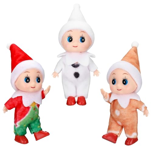 LQTSLFM 3 Stück Weihnachtself, Weihnachtselfe Puppe Baby, Mini weihnachtselfen Weihnachten Elfen Puppe, Weihnachtsspielzeug, Wichtelpuppe Geschenke für Mädchen Jungen LQTSLFM 3 Stück Weihnachtself, Weihnachtselfe Puppe Baby, Mini weihnachtselfen Weihnachten Elfen Puppe, Weihnachtsspielzeug, Wichtelpuppe Geschenke für Mädchen Jungen von LQTSLFM