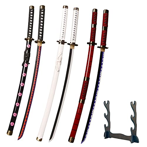 LQZJG 3-teiliges Cosplay Anime Bambus Schwert, Roronoa Zoro Katana Schwert, Shusui&Wado Ichimonji&Sandai Kitetsu Katana 103cm/40 Zoll LQZJG 3-teiliges Cosplay Anime Bambus Schwert, Roronoa Zoro Katana Schwert, Shusui&Wado Ichimonji&Sandai Kitetsu Katana 103cm/40 Zoll von LQZJG