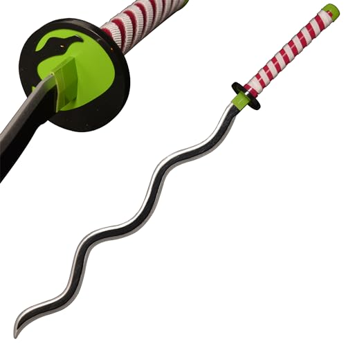 LQZJG Anime Bambus Schwert Cosplay Schwert,Iguro Obanai Schwert Katana 98cm/38,5 Zoll von LQZJG