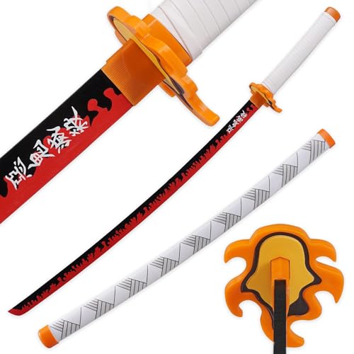 LQZJG Anime Bambus Schwert Cosplay Schwert,Rengoku Kyoujurou Schwert Katana 103cm/40 Zoll LQZJG Anime Bambus Schwert Cosplay Schwert,Rengoku Kyoujurou Schwert Katana 103cm/40 Zoll von LQZJG