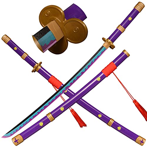LQZJG Cosplay Anime Bambus Schwert, Roronoa Zoro Schwert Katana AME no Habakiri Katana lila 103cm/40 Zoll LQZJG Cosplay Anime Bambus Schwert, Roronoa Zoro Schwert Katana AME no Habakiri Katana lila 103cm/40 Zoll von LQZJG