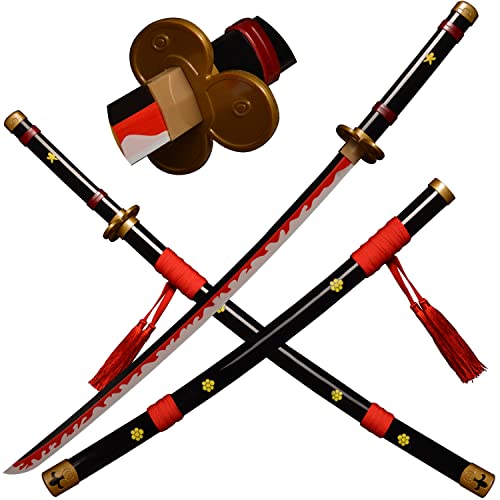 LQZJG Cosplay Anime Bambus Schwert, Roronoa Zoro Schwert Katana AME no Habakiri Katana schwarz 103cm/40 Zoll LQZJG Cosplay Anime Bambus Schwert, Roronoa Zoro Schwert Katana AME no Habakiri Katana schwarz 103cm/40 Zoll von LQZJG