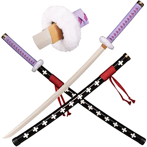 LQZJG Cosplay Anime Bambus Schwert, Trafalgar D. Water Law Schwert Katana Death Surgeon Katana lila 103cm/42 Zoll LQZJG Cosplay Anime Bambus Schwert, Trafalgar D. Water Law Schwert Katana Death Surgeon Katana lila 103cm/42 Zoll von LQZJG
