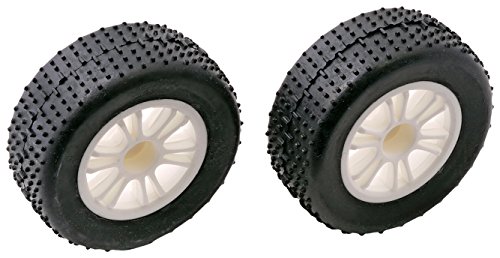 Narrow Spoked Wheels/Tires, white, mounted von LRP Electronic