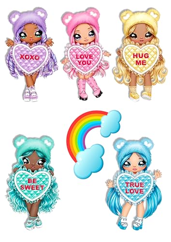 "Rainbow High" 5 Stuck - je.11cm, 1x RegenbogenTopper,Tortenaufleger,Geburtstag,Tortendeko, von LRSweetdesign