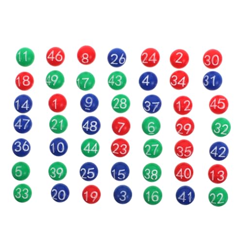 LRXIYODE 1 Ball der Lotteriemaschine Bingo Kugeln Tombola Lotteriekugeln Ersatz für Bingokugeln Automatenbälle Bingo-Spielball Tombola-Kugelnummern Karnevalsball Bunte Pong-Bälle Plastik LRXIYODE 1 Ball der Lotteriemaschine Bingo Kugeln Tombola Lotteriekugeln Ersatz für Bingokugeln Automatenbälle Bingo-Spielball Tombola-Kugelnummern Karnevalsball Bunte Pong-Bälle Plastik von LRXIYODE
