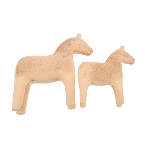 LRXIYODE Pferdefigur Aus Holz Im Nordischen Stil Schwedisches Deko-Ornament Wohndekor Für Wohnzimmer von LRXIYODE