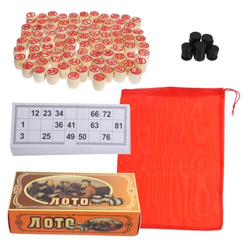 LRXIYODE 1 Satz Bingo Spielset aus Holz mit Doppelseitigen Bingo Karten für Partys und Gruppenaktivitäten Langlebiges und Sicheres Familienspiel LRXIYODE 1 Satz Bingo Spielset aus Holz mit Doppelseitigen Bingo Karten für Partys und Gruppenaktivitäten Langlebiges und Sicheres Familienspiel von LRXIYODE
