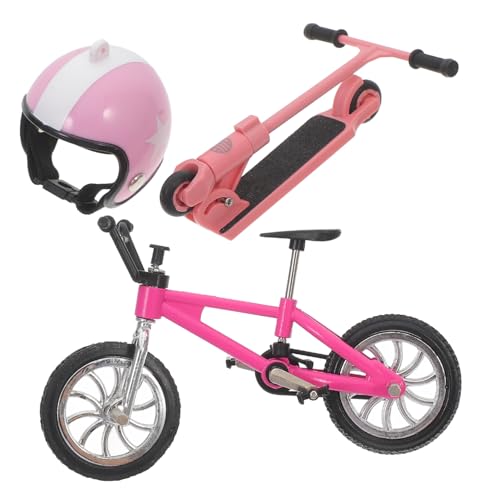 LRXIYODE 1 Satz Dekoration Für Rollerhelme Auto Puppe Fahrräder Mini-fahrradspielzeug Miniatur Bausatz Unter Schreibtischzyklus Fahrrad Figur Zubehör Bausätze Mini -Roller Plastik von LRXIYODE