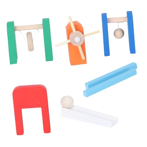 LRXIYODE 1 Satz Domino Mechanismus Domino Spiel Bausteine Lustige Domino Blöcke Kinderblöcke Set Domino Blöcke Früherziehung Aus Holz von LRXIYODE