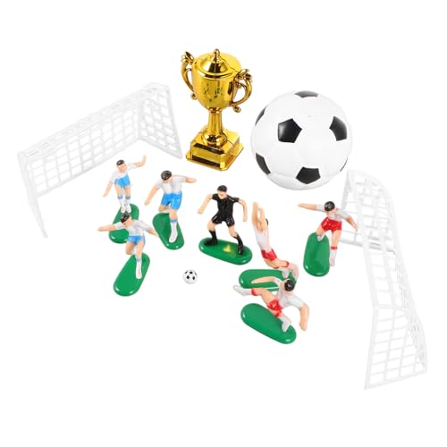 LRXIYODE 1 Satz Fußballmodell Trophäe Geburtstag Hochzeit Party Für Tortendekoration Zum Thema Fußball Tortendekoration Fußball Miniatur-fußball-kuchendekor Topper Plastik Wiederverwendbar von LRXIYODE