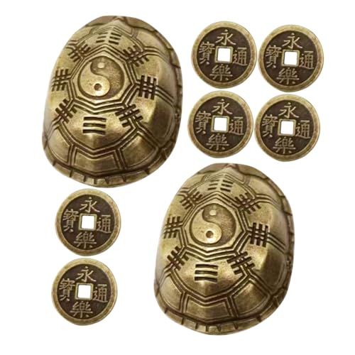 LRXIYODE 1 Satz Gossip Turtle Shell Toy Schildkrötenpanzer Statuenverzierung Schreibtischfiguren Heimdekoration, Ornamente, Schreibtisch Dekorative Statue Miniaturstatue Dark Brown Messing von LRXIYODE