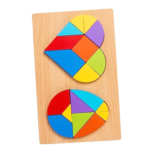 LRXIYODE 1 Satz Herz und Eierform Puzzle aus Holz DIY Tangram für Pädagogisches Puzzle für Kreative und Motorische Fähigkeiten LRXIYODE 1 Satz Herz und Eierform Puzzle aus Holz DIY Tangram für Pädagogisches Puzzle für Kreative und Motorische Fähigkeiten von LRXIYODE