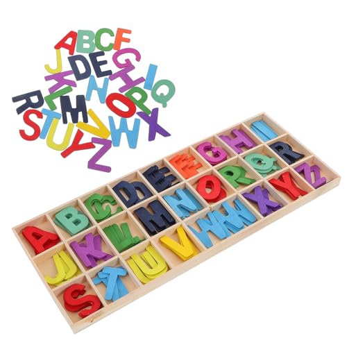 LRXIYODE 1 Satz Holzbriefspielzeug Alphabet-lernspielzeug Bildung Kinderspielzeug Holzbriefblöcke Kognitives in Alphabetfarbe Kinderzubehör Hölzerne Alphabetblöcke Holz Zahlen von LRXIYODE