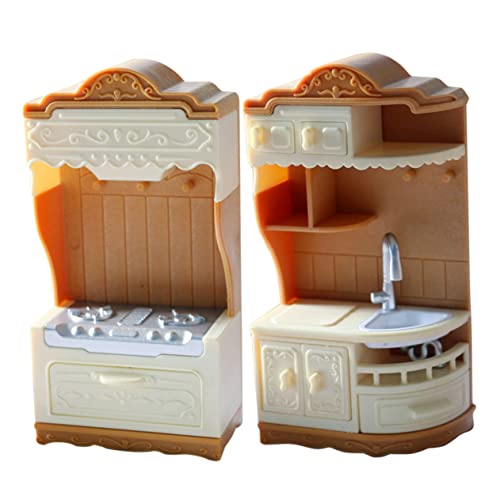 LRXIYODE 1 Satz Kabinettofenmodell Mini-Herd-Modell Mini-hauskochtisch Mini-hausbedarf Puppenhaus-kochtisch Mini-Herd-tischdekoration Kleine Hausdekoration Mini-hausschmuck Plastik von LRXIYODE