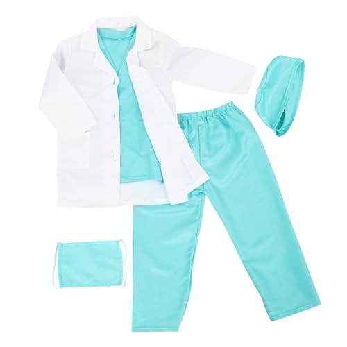 LRXIYODE Arztuniform Für Kinder – Kostüme Für Jungen Und Mädchen Realistischer Laborkittel Für Kinder Fantasievolle Spielkleidung von LRXIYODE