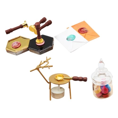 LRXIYODE 1 Satz Mini-Siegel-Feuerfarbe winzig Puppe Zubehör geldumschläge Umschlag Geschenkidee aufbewahrungs Regal mikrolandschaft Dekoration Miniaturspielzeug Miniatursachen Glas LRXIYODE 1 Satz Mini-Siegel-Feuerfarbe winzig Puppe Zubehör geldumschläge Umschlag Geschenkidee aufbewahrungs Regal mikrolandschaft Dekoration Miniaturspielzeug Miniatursachen Glas von LRXIYODE