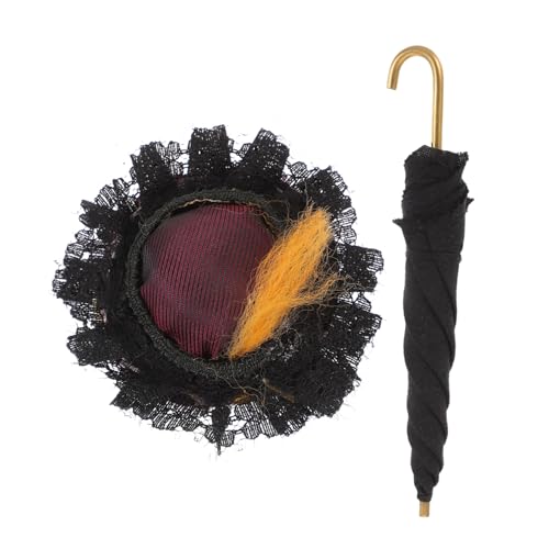 LRXIYODE 1 Satz Mini-regenschirmhut Bausatz Figuren Miniaturen Fee Wild Dinge Winzig Party Tiere Puppe Zubehör Babys Pflanzen Miniaturkappen Micro-Szene Regenschirm Hut: Stoff von LRXIYODE