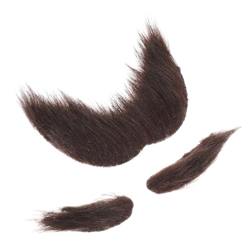 LRXIYODE 1 Satz Partybärtiger Mann Requisiten Hombre Zucht Bausatz künstlich Fasching Schnurrbart faschingsbart Männer-Schnurrbart-Kostüm Cosplay-Accessoires für Männer Plüschtuch Black von LRXIYODE