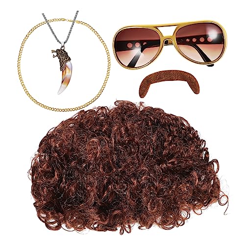 LRXIYODE 1 Satz Perücke Kette Fake Schnurrbart Sonnenbrille für Jahre Partys Halloween und Kostümpartys für Männer und Unvergessliche Auftritte LRXIYODE 1 Satz Perücke Kette Fake Schnurrbart Sonnenbrille für Jahre Partys Halloween und Kostümpartys für Männer und Unvergessliche Auftritte von LRXIYODE