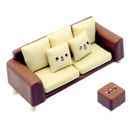 LRXIYODE 1 Satz Puppenstubensofa Miniaturzubehörbücher Spielzeughaus Miniaturen Puppe enthüllen Miniaturküche puppenhaus Sofa puppenhaus Stuhl Mini Möbel für Dollhouse Möbelmodell Plastik von LRXIYODE