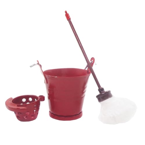 LRXIYODE 1 Satz Putzeimer Wischmop Mopp-Modell Kleines Hauszubehör Pädagogisches Mini-schnallendekor Mini-hausbedarf Eimer-Modell Puppenhauszubehör Fotodekoration Plastik LRXIYODE 1 Satz Putzeimer Wischmop Mopp-Modell Kleines Hauszubehör Pädagogisches Mini-schnallendekor Mini-hausbedarf Eimer-Modell Puppenhauszubehör Fotodekoration Plastik von LRXIYODE