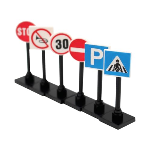 LRXIYODE 1 Satz Straßensperre Im Stadtverkehr Mini-verkehrszeichen Verkehrszeichen Modelle Ampellicht Straßenschilder Für Straßenschild Abs von LRXIYODE