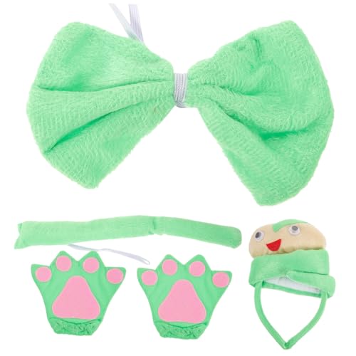 LRXIYODE 1 Satz Tierkostüm Zubehör Set Süßes Schlangenkostüm mit Ohren Stirnband Fliege und Handschuhen für Halloween Kostümpartys und Cosplay LRXIYODE 1 Satz Tierkostüm Zubehör Set Süßes Schlangenkostüm mit Ohren Stirnband Fliege und Handschuhen für Halloween Kostümpartys und Cosplay von LRXIYODE