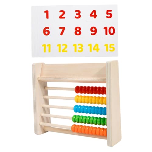 LRXIYODE 1 Satz Tragbarer Holz für Mathe Lernspielzeug mit Zählperlen und Karten für Vorschule und Frühe Mathematikbildung LRXIYODE 1 Satz Tragbarer Holz für Mathe Lernspielzeug mit Zählperlen und Karten für Vorschule und Frühe Mathematikbildung von LRXIYODE