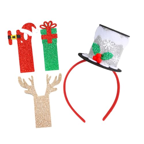 LRXIYODE 1 Satz Weihnachtsmütze Stirnband Mini-Zylinder-Stirnband Weihnachts-Cosplay-Stirnbänder weihnachtskopfschmuck weihnachtliche kopfbedeckung weihnachtsdeko Weihnachtsstirnbänder von LRXIYODE