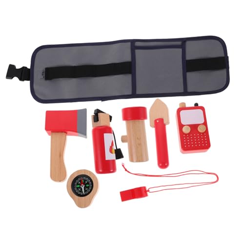 LRXIYODE 1 Set Feuerwehrmann-rollenspielkostüm Für Kinder, Feuerwehrwerkzeuge Aus Holz Mit Werkzeuggürtel, Feuerlöscher-spielzeugzubehör Für Das Spielen Im Innen- Und Außenbereich LRXIYODE 1 Set Feuerwehrmann-rollenspielkostüm Für Kinder, Feuerwehrwerkzeuge Aus Holz Mit Werkzeuggürtel, Feuerlöscher-spielzeugzubehör Für Das Spielen Im Innen- Und Außenbereich von LRXIYODE