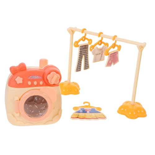 LRXIYODE 1 Set Mini Waschmaschine Kinderspielzeug Kindergeräte Mini Waschmaschine Requisite Simuliertes Haushaltsgerät Pädagogisches Kinderspielzeug Spielhaus Bauchmuskeln von LRXIYODE