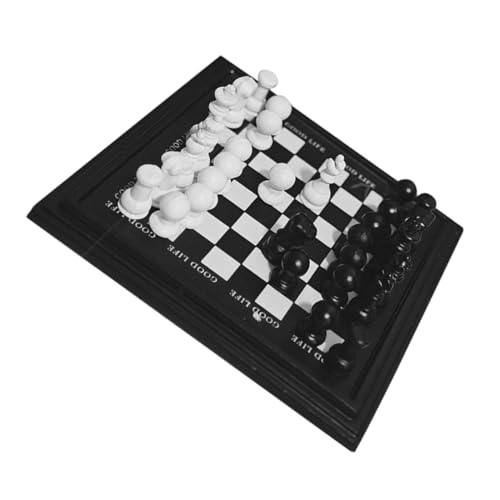 LRXIYODE 1 Set Miniatur-schachspiel Für Das Puppenhaus. Realistische Kleine Schachfiguren Und Brett Für Puppenhausmöbel Und Dekoration Für Schachbegeisterte Und Sammler von LRXIYODE