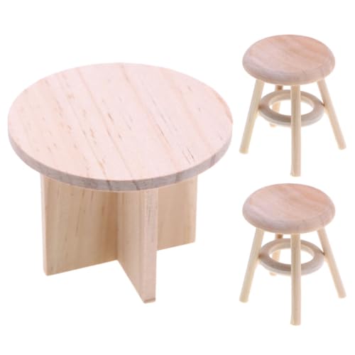 LRXIYODE 1 Set Puppenhausmöbel Miniaturmöbel Puppenhaustisch Mini Stühle Miniaturstuhl Miniatur Puppenhausmöbel Miniatur Modellmöbel Mini Tisch Holz Beige LRXIYODE 1 Set Puppenhausmöbel Miniaturmöbel Puppenhaustisch Mini Stühle Miniaturstuhl Miniatur Puppenhausmöbel Miniatur Modellmöbel Mini Tisch Holz Beige von LRXIYODE
