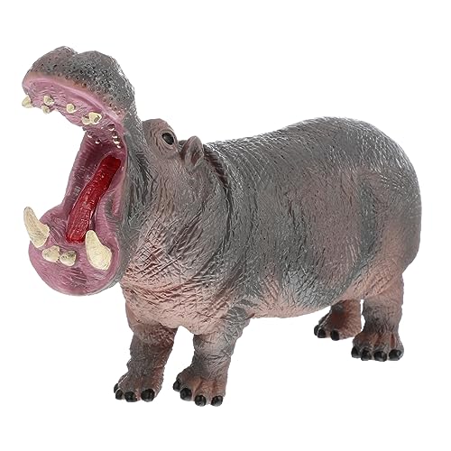 LRXIYODE 1 Stück Simulierte Tiere Nilpferdfigur Für Nilpferd-Modell Nilpferd-tierfiguren Tier-nilpferd-Figur Nilpferd Tierfigur Brown Vinyl von LRXIYODE