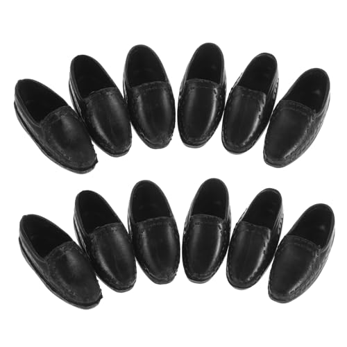 LRXIYODE 10 Paare Lederschuhe Für Prinzenpuppen Exquisite Minischuhe Miniatur-Schuhe Schuhe Für Baumwollpuppe. Miniaturschuhe Dekorative Puppenschuhe Puppen-DIY-kostüm Black Plastik LRXIYODE 10 Paare Lederschuhe Für Prinzenpuppen Exquisite Minischuhe Miniatur-Schuhe Schuhe Für Baumwollpuppe. Miniaturschuhe Dekorative Puppenschuhe Puppen-DIY-kostüm Black Plastik von LRXIYODE